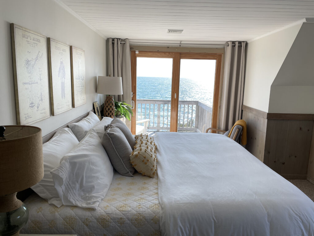 King size bed in the Captains View Room
